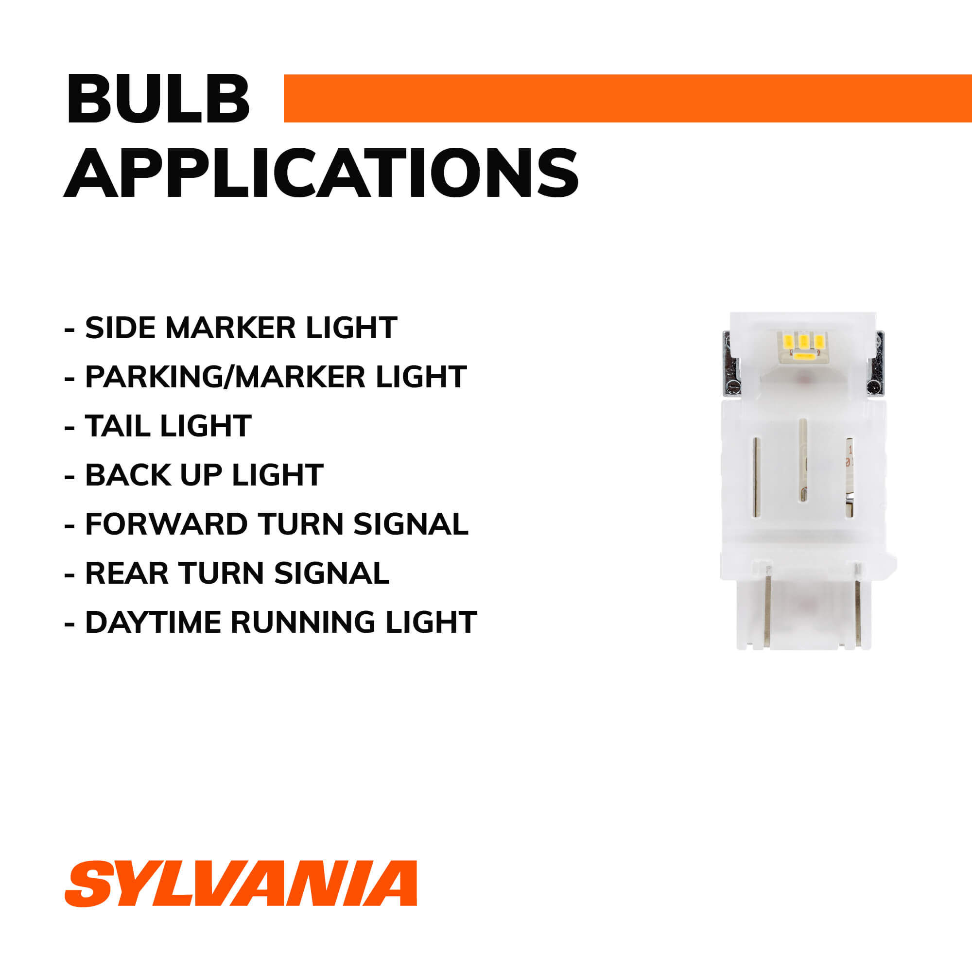SYLVANIA 3157 WHITE SYL LED Mini Bulb, 2 Pack